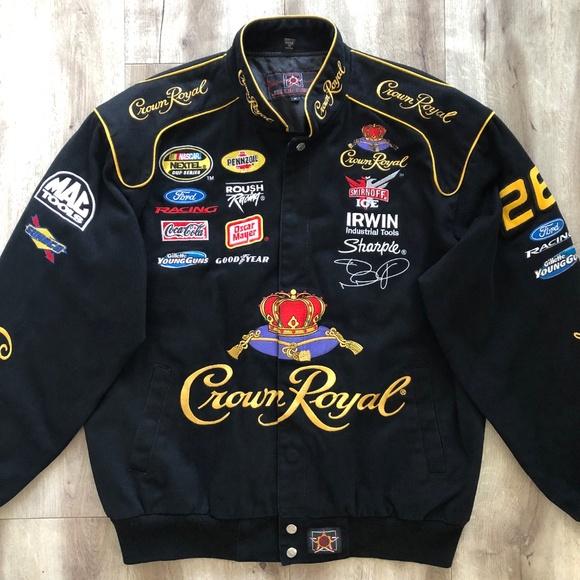 Crown Royal, NASCAR, Vintage, Y2K, Pit Crew, Racing Team Jacket, Mens, M, RARE - Picture 4 of 17